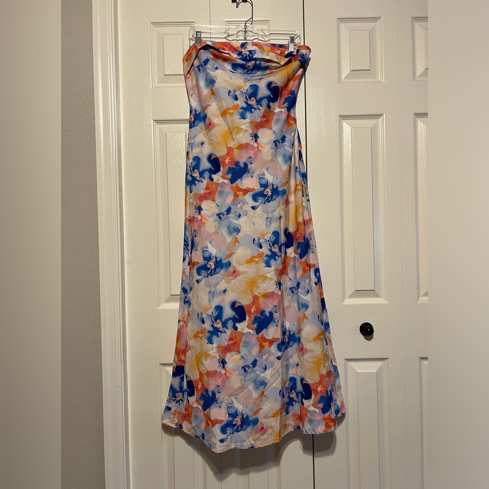 Strapless Dress - Multicolor/Floral
